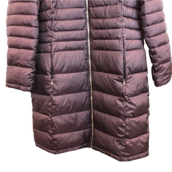 Calvin Klein Purple Fur Long Puffer Jacket New - Picture 5 of 15